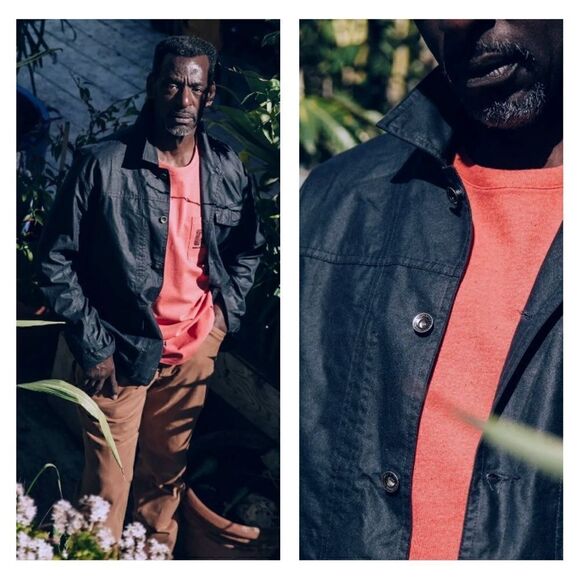 Taylor Stitch The Task Jacket waxed navy chore barn rain jacket mens S-XL - Picture 2 of 10